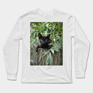 Cat Paule in the pasture Long Sleeve T-Shirt